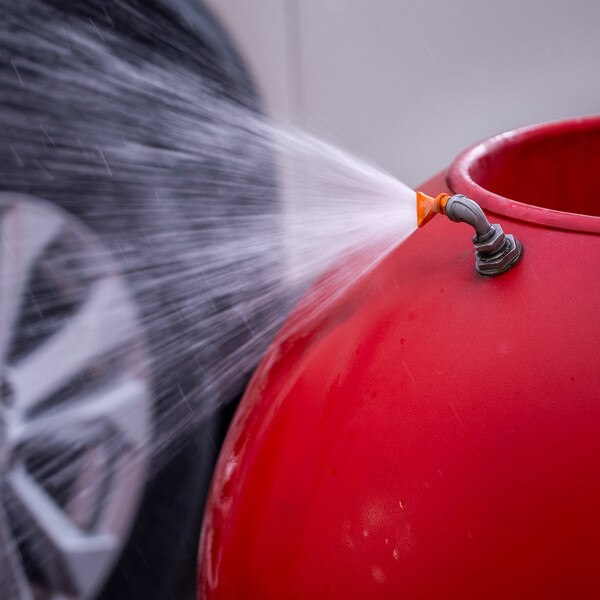 spray at entrance